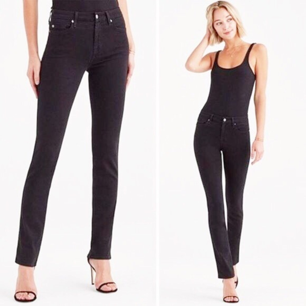 7FAMK 29 b(air) Kimmie Straight Leg Jeans In Black